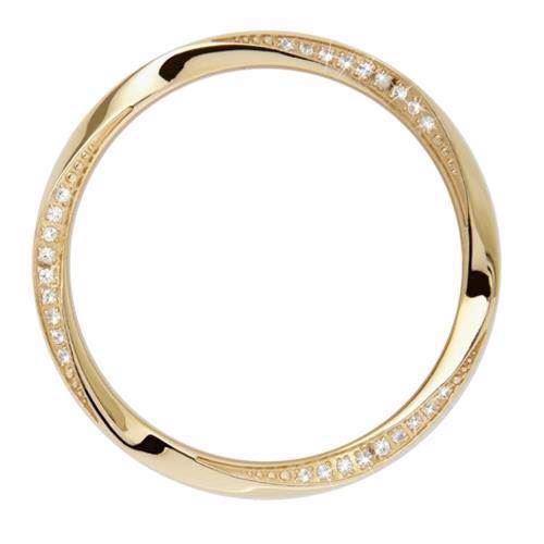 Christina Design London Collect Forgyldt Wave Top Ring med 27 hvide safirer